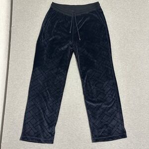 Daniel Buchler Velour‎ Geometric Textured Jogger Lounge Pants Blue Mens XXL